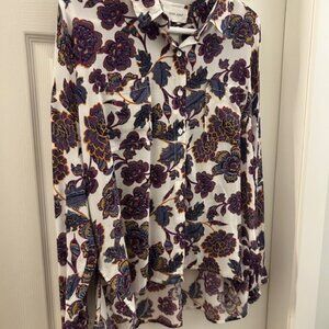 Dear John Button Down Shirt with High-Low Hem